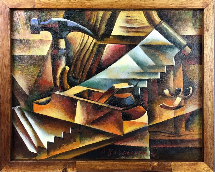 Aleksandr Kargopoltsev, Still Life with Carpenter Tool
2020, oil on canvas