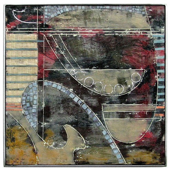 Michael Horswill, Busy Happy Day
2016, encaustic, paper, copper, steel