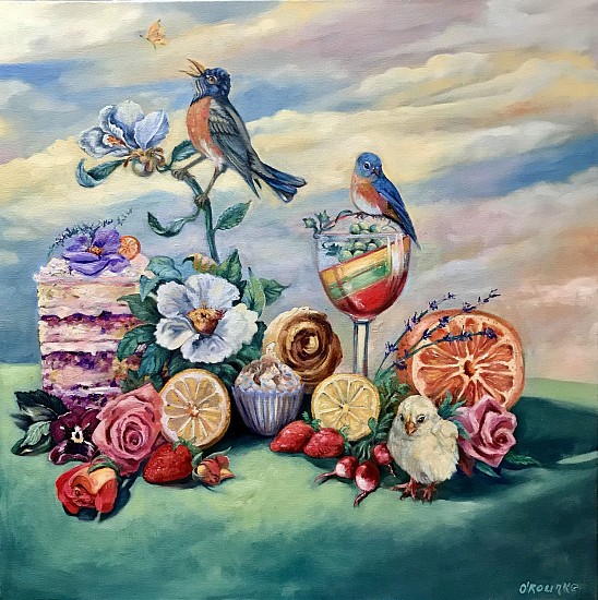 Kay O'Rourke, Bluebird Days
oil on canvas