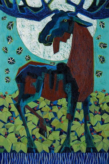 Shelle Lindholm, Under the Thimbleberry Moon
2022, acrylic on panel