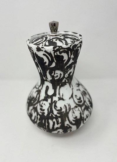 Dallas Wooten, Black and White Etched Jar
2022