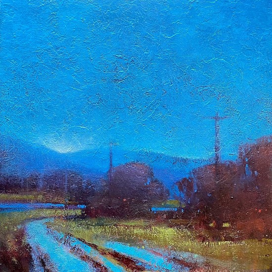 Kathy Gale, Driving at Dusk
2020, oil and acrylic on wood panel