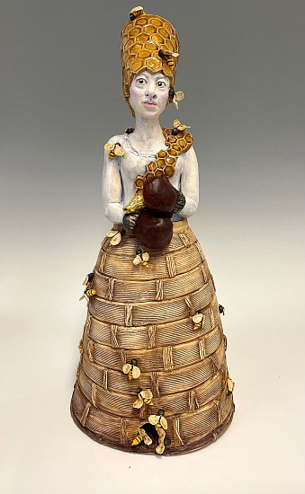 Mary Frances Dondelinger, Protector of the Bee Keeper
2022, stoneware, glaze, gold luster