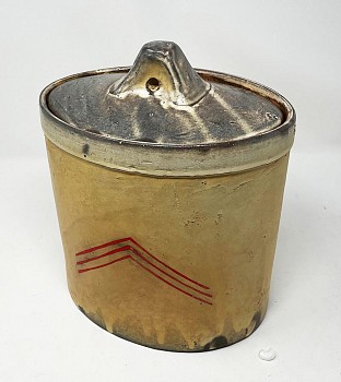 jas 0049 oval lidded jar