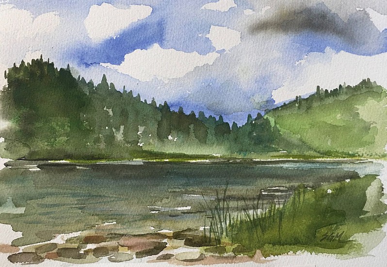 Sally Machlis, Fishing Spot on the Coeur d'Alene River
2021, watercolor