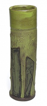 rot 0013 green tall vase