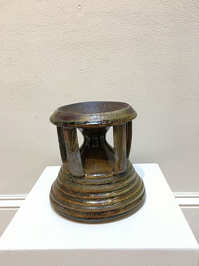 James Tingey, Tenmoku 5 Column Vase
2021, Wheel Thrown, Extruded, and Woodfired Stoneware