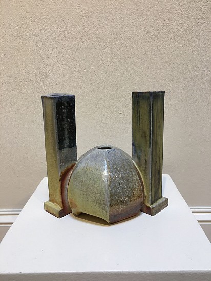 James Tingey, Compound Bud Vase
2021, Wheel Thrown, Extruded, and Woodfired Stoneware