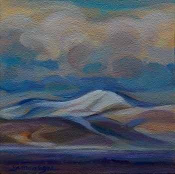 LAMO 0069 Looking NW Study 5 (Snow Peak) 6x6 Oil 300ppi