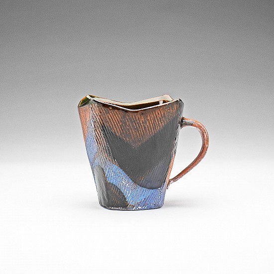 Andrew Avakian, Mug
2022, terra cotta, slips, underglaze, glaze, sandblasted