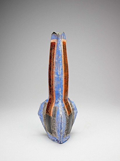 Andrew Avakian, Mallet Vase
2022, terra cotta, slips, underglaze, glaze, sandblasted