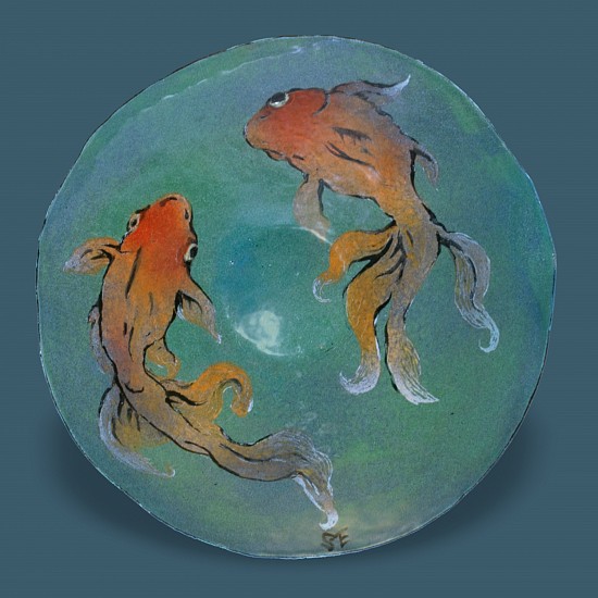 Sheila Evans, Fish Bowl
2020, kiln-fired enamel on hand-hammered copper bowl