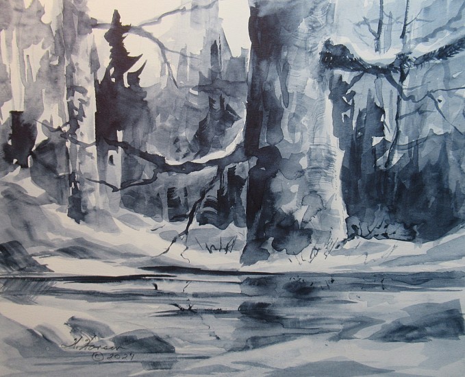 Wes Hanson, Winter Slough
2024, watercolor