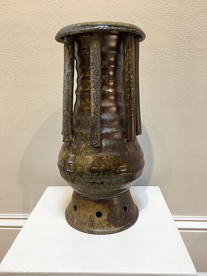 James Tingey, Column Vase
2021, Wheel Thrown, Extruded, and Woodfired Stoneware