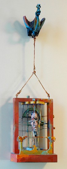 Robert Grimes, Carried Away
2011, oil on wood, wire