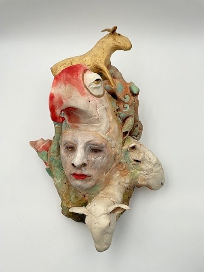 Cary Weigand, I am the animals
porcelain, glaze, acrylic, oil paint