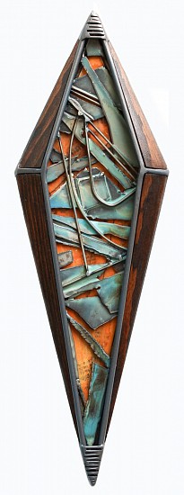 Michael Horswill, Sublunary
2022, Steel, wood, encaustic, paper, aluminum