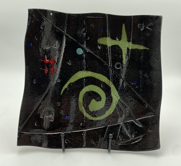 David Hutchens, Black Plate Square With Red
2001, ceramic