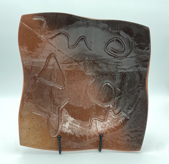 David Hutchens, Dark Brown Square Signed
2001, ceramic