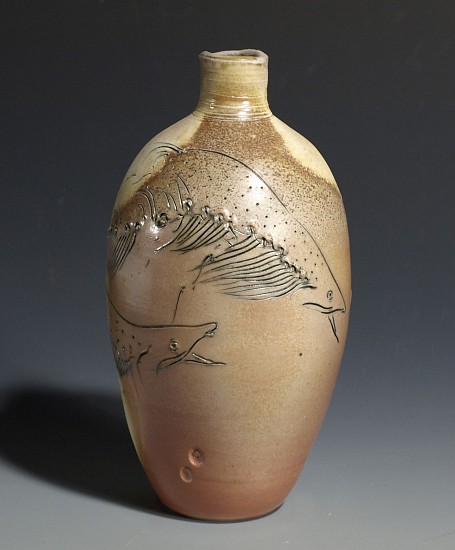 Frank Boyden, Bottle with Salmon
2015, Wood fired lemoge porcelain