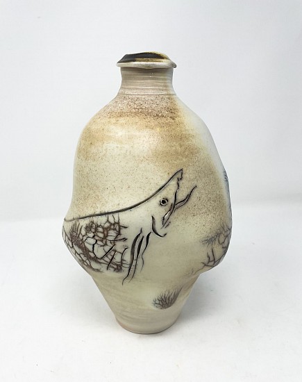 Frank Boyden, 2 Fish Bottle
2015, woodfired porcelain