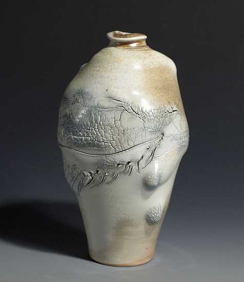 Frank Boyden, Fossil Salmon Vase
2015, Wood fired lemoge porcelain