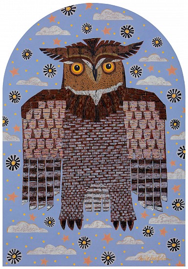 Shelle Lindholm, Enchanted Owl
2024, acrylic on panel