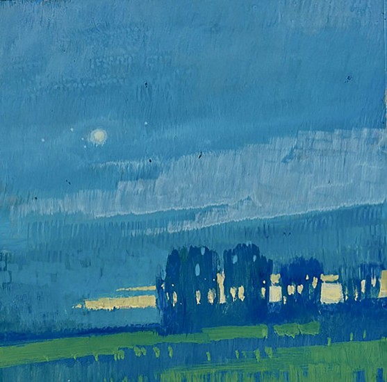 Kathy Gale, Moonrise/Sunset, Study
2022, gouache on board