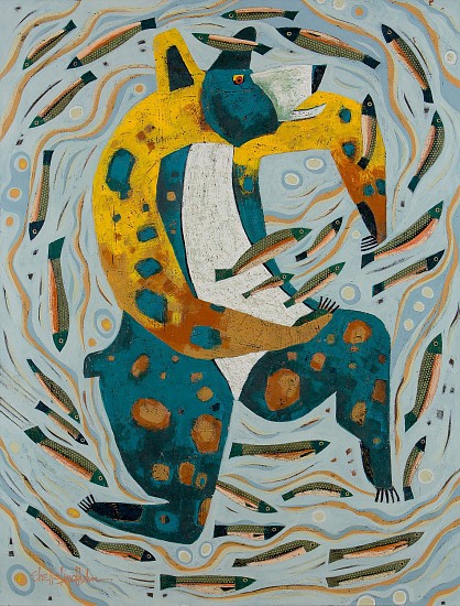 Shelle Lindholm, Fishing Bear
2023, acrylic on panel