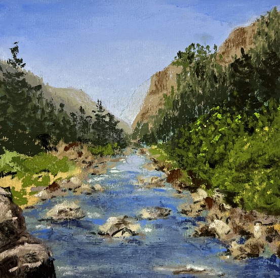 Kevin Jester, Middle Fork Salmon River
2023, Soft Pigment Pastel on Sanded Paper