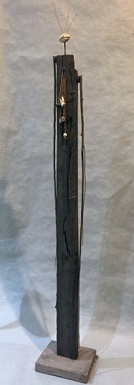 Chris Bivins, Witch
2015, salvaged ebony, ceramic, found objects