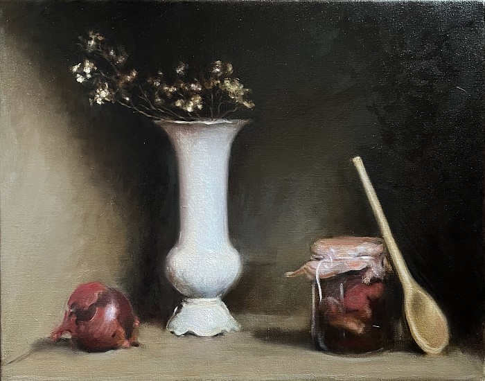 Lynn Ramsey, Onion Jam
2024, oil on linen