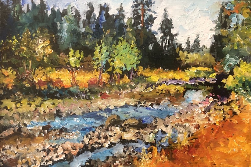 LR Montgomery, Kickstart of Fall on the River
2024, oil on panel