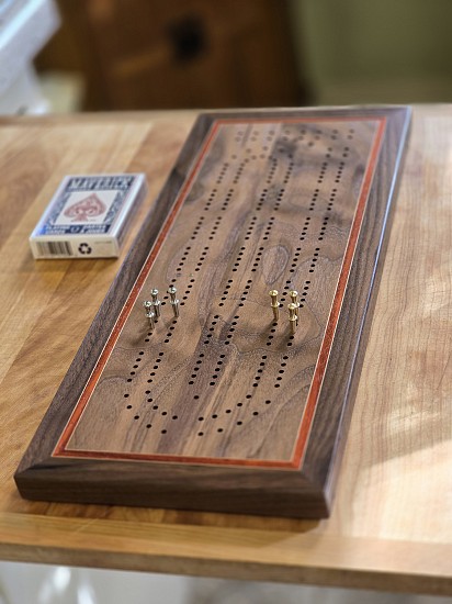 Joel Stehr, Cribbage #3
2024, Walnut, paduak