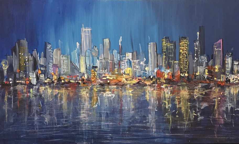 Joel Stehr, Waterfront Serenade
2025, acrylic on wood