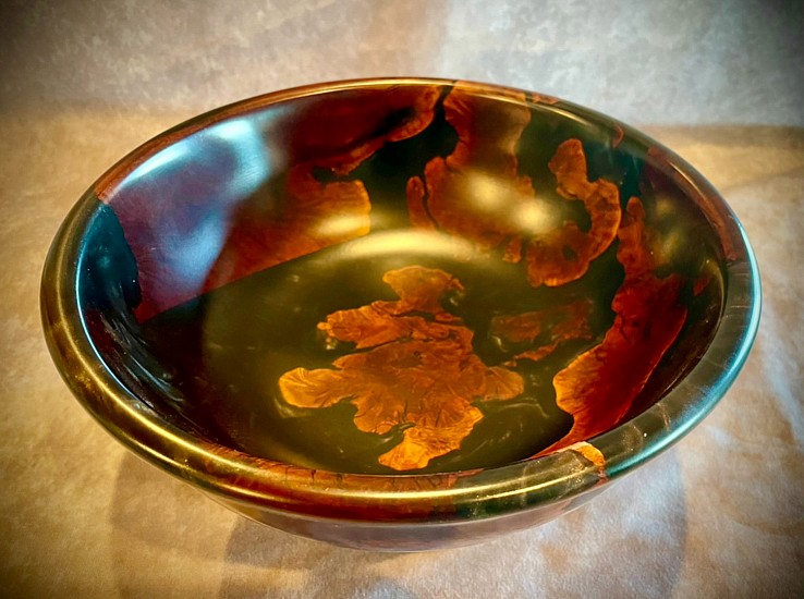 Troy Thompson, Mahogany Burl Bowl
2025, wood and stone