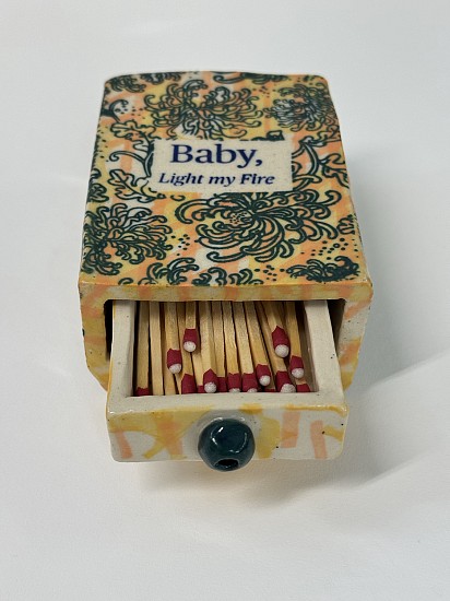 Mary Frances Dondelinger, Matchbox - Baby Light My Fire 2
ceramic