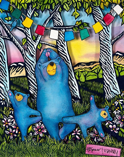 Hannah Spencer, Collaboration with Karen Savory - Morning Stretch
mixed media