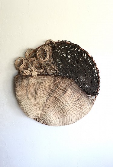 Alexandria Sorrels
Rattan woven on copper conduit hoop
