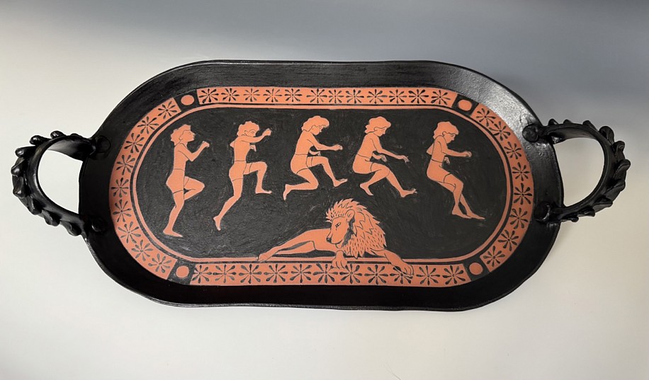 Mary Frances Dondelinger, Jump Like A Girl Platter
clay