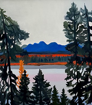 mile 0034 fall at the mountain lake