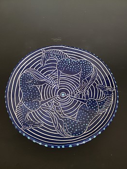 hurd 0046 3 horse platter