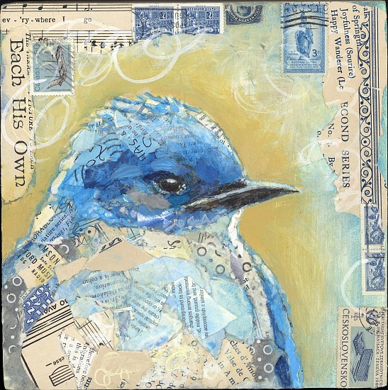 Jacquie Masterson, Outward Bound
2025, paper collage on a wood panel