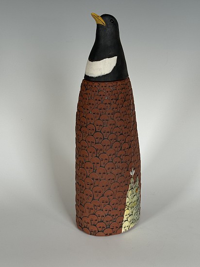 Susan Mattson, Ousel and the Shadow of Pain
2025, Earthenware, oxides, and underglaze