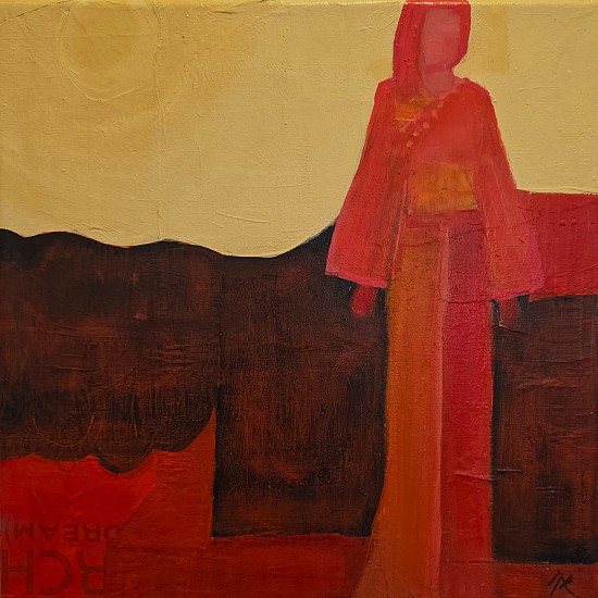 Teresa Rancourt, Speaking In Subtitles
2025, Mixed media collage/acrylic framed in natural float frame