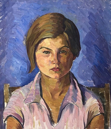 Delia Mannion Frund, Girl in Pink
oil on canvas