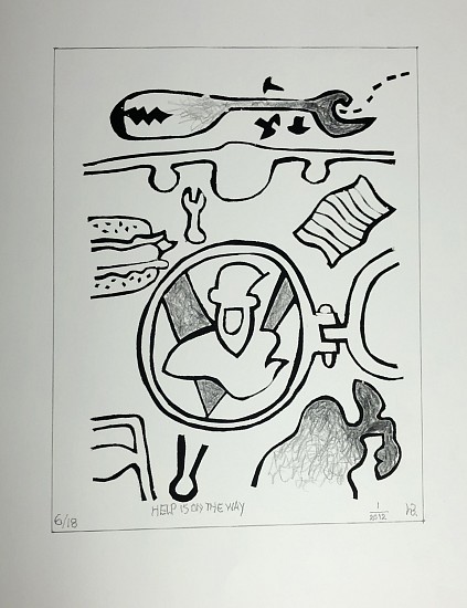 Harold Balazs, Help is on the Way 7/18
2012, silk screen